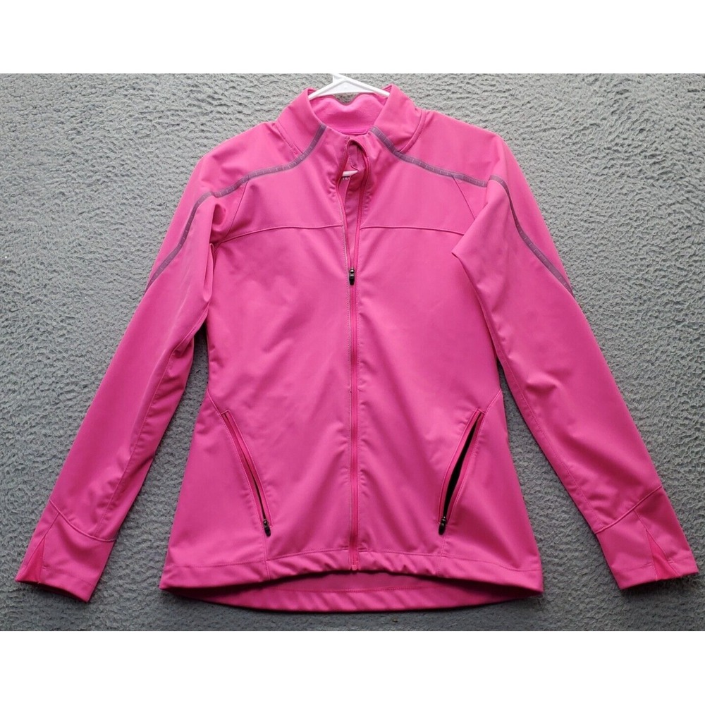 ASICS Running Jacket Womens Small Pink Motion Protect Athletic Fit‎ Full Zipper